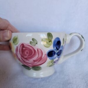 Mariam's Garden Hand Painted Collection Tabletops Unlimited Floral Large Tea Cup